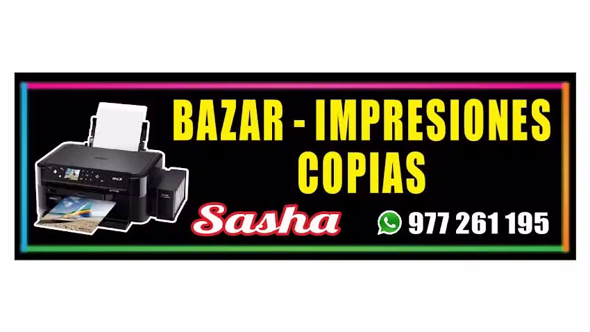 Sasha impresiones y pagos