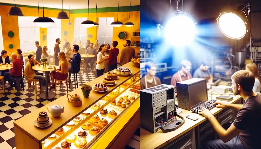 Tienda de postres mas arreglos de PC